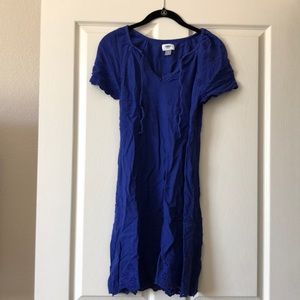 Royal blue cotton dress